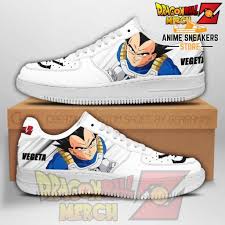 These trainers will make you feel like you're living in the dragon ball world. Dragon Ball Z Vegeta Classic Air Force Custom Sneakers Anime Sneakers Store