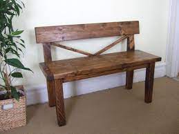 Service was great, with the table actually arriving a couple of. Farmhouse Style Bench Rustic Bench With Back Solid Wood Bench Handmade Bench Rustic Wood Bench Wood Bench With Back Diy Wood Bench