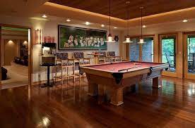 Uplighting Plays An Important Role In Making The Room Appear Far More Spacious Than It Really Is Pool Table Room Game Room Design Billiard Room