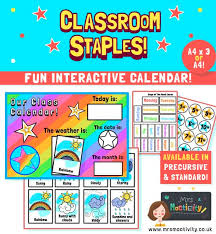 Rainbow Calendar And Weather Chart Mrs Mactivity