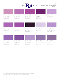You can use a quick reference table to choose from among the many other color tables available or to see the meaning of the labels. Colorit Color Formula Guide The Rit Studio Rit Dye Colors Chart Natural Dye Fabric Rit