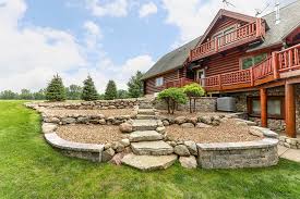Finish your fire pit with wall caps. Retaining And Boulder Walls Michigan Landscape Professionals
