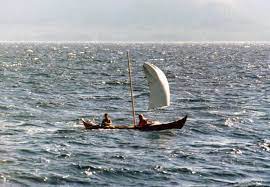 On Our Way To Meyers Chuck We Had A Fresh Following Breeze Too Much Wind For The Square Sail So We Set The Tarp As A Spinnaker Boat Small Boats Motor