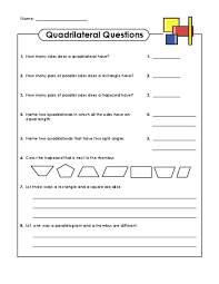 We need to findt he missing measures of each figure. Quadrilateral Questions Worksheet Kidspressmagazine Com Free Math Worksheets Quadrilaterals Math Methods