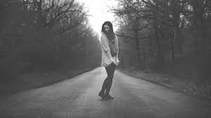 Black And White Road Wallpaper Photography Black And White Road And Girl Wallpaper Black White Girl Standing Girl Wallpaper