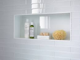 Clear Glass For Shower Niche Shower Remodel Shower Niche Bathroom Niche