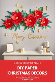 Video Tutorial Giant Paper Poinsettia Christmas Wall Decor Ogcrafts Christmas Wall Decor Flower Gift Ideas Paper Flowers Diy