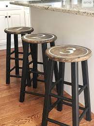 Diy Farmhouse Style Bar Stools R R At Home Diy Stool Bar Stool Makeover Round Bar Stools