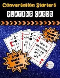 This Card Game Is Designed To Target Conversation Skills It Consists Of Regular Playing Cards Diamonds Hearts Spades Card Games Social Skills Games Cards