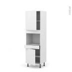 Cuisine Blanche Porte Effet Soft Touch Ginko Blanc Mat Oskab Colonne Cuisine Oskab Blanc