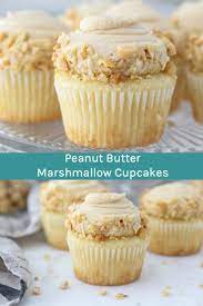 Peanut Butter Marshmallow Cupcakes Cake Desserts Dessert Cupcakes Baking Sweets