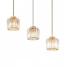 Transitional, contemporary, traditional, modern, rustic Crystal Pendant Light Kitchen With Hanging Cord Modern Adjustable Drum Pendant Lights In Black And Gold With Clear Crystal Beautifulhalo Com
