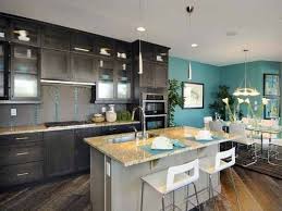 0fecc9d1a12650206ab600e550ee2b64 Teal Kitchen Walls Dark Kitchen Cabinets Jpg 500 375 Bold Kitchen Grey Kitchen Designs Kitchen Design