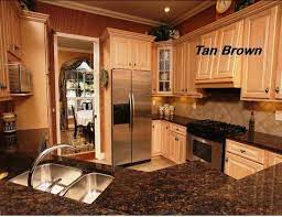 White granite countertops with white cabinets will seem boring and monotonous. Tan Brown Countertops With Light Cabinets Tan Kitchen Cabinets Kitchen Cabinets Kitchen Inspirations