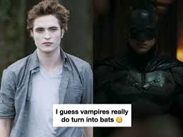 Robert pattinson fandom @pattinsonfandom 23 сен 2020. Vampires Really Do Turn Into Bats Robert Pattinson S The Batman Trailer Inspires Epic Twilight Memes English Movie News Times Of India