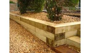Sleepers in garden sloped garden garden stairs sleepers. Railway Sleepers Front Garden Google Search Landscape Timbers Garden Retaining Wall Landscaping Retaining Walls