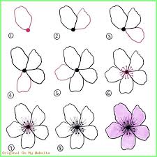 Art Drawings Tumblr Doodles Cherryblossom Tutorial Kirschblute Anleitung Sketchbook Sketchnotes Best Art Pin Blumen Zeichnen Blumenzeichnung Blumenzeichnungen
