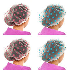 1pc Color Random Dot Waterproof Shower Cap Thicken Bath Hat Bathing Cap For Women Review Shower Cap Waterproof Shower Cap Bathing Cap