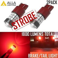 Alla Lighting Led 7443 Strobe Blinking Flashing Brake Light Bulb Safety Warning Ebay