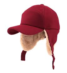 Gisdanchz Wool Baseball Hat with Ear Flaps | Red Winter Cap for Men & Women  | Size 7-7 1/2 | Buy Now with Express International Delivery | GoSupps.com