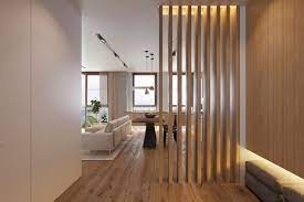 Un Ingresso Chic E Zen I Listelli Divisori In Legno Per La Casa Idee Arredamento Entrata Idee Arredamento Soggiorno Arredamento Ingresso Design