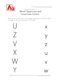 Each letter has an uppercase (capital letter) and a lowercase (small letter) form. Match Uppercase To Lowercase Letters U V W X Y And Z All Kids Network