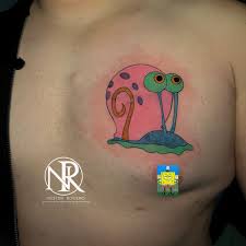Gary 🐌 🧽Un pequeño cover para un pequeño amigo 🙂, bendiciones amigos! Un  lugar disponible para mañana quien dijo yo? 📲3411511304 #ink #inkart  #bobesponja #gary #cover #coveruptattoo #colortattoo #caricatura #jalisco  #tatuaje