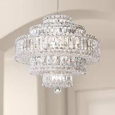 Schonbek Plaza 9 Light Swarovski Crystal Pendant Chandelier N2894 Lamps Plus
