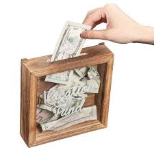 The days when youngsters would hoard coins in a pot or. Wooden Shadow Box Bank Vacation Fund Shadow Box Adult Money Saving Piggy Bank Overstock 29817297