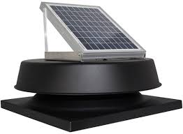 Natural Light 12 Watt Black Solar Attic Fan Curb Mount Shingled Roof Saf12cm