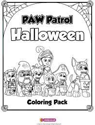 Kleurplaat Paw Patrol Halloween