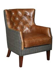 Recline in style with this utterly unique and beautifully crafted range. Stanford Chair Moreland Harris Tweed Cerato Leather E C