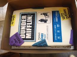 The Office Themed Birthday Cake Made By Celebrity Cake Studio Tacoma Wa Office Birthday Themed Birthday Cakes How To Make Cake
