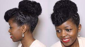 Chic Easy Bun Updo Natural Hair Wedding Style Misst1806 Natural Wedding Hairstyles Natural Hair Styles Natural Hair Wedding