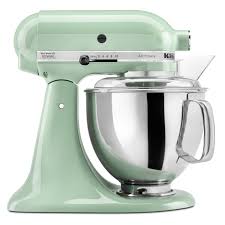 The artisan mini stand mixer makes up to 5 dozen cookies in a single batch, with the same power as the classic kitchenaid stand mixer while being 20% smaller, 25% lighter, and fitting all attachments*. Kitchenaid Ksm150pspt Artisan Series 5 Quart Tilt Head Stand Mixer Pistachio Walmart Com Walmart Com