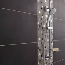 Mosaique mur simply gris 2 3 x 2 3 cm leroy merlin. Mosaique Mur Glasstone Oslo Noir Leroy Merlin Decoration Interieure Salle De Bain Idee Salle De Bain Remodeler La Douche