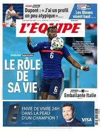 Submitted 2 days ago by brightscapesart to disparition : Le Journal L Equipe L Edition Du 17 Juin 2021 L Equipe