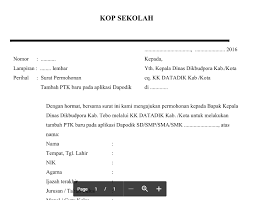 14 contoh surat permohonan beasiswa kerjasama kegiatan maaf Contoh Surat Mutasi Guru Dapodik Contoh Surat