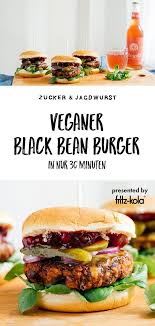 Veganer Schwarze Bohnen Burger Mit Selbstgemachten Patties Rezept Deutsch Boh Vegane Rezepte Jagdwurst Rezepte Vegane Gerichte