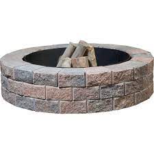 In an aboveground brick fire pit the bricks function more as a fire ring containing burning logs. Shaw Brick Victoria Shaw Brick Wedgestone Fire Pit In Mocha Charcoal The Home Depot Canada