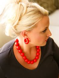 Buy Cherry Red Chunky Hoops