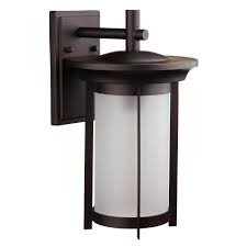Globe Electric Scottsdale 1 Light Bronze Outdoor Wall Lantern Sconce 43888 The Home Depot