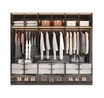 Modern Solid Wood Glass Door Wardrobe for Living Room Home Furniture for  Sale