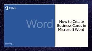 And we show you how. How To Create Business Cards In Microsoft Word Youtube