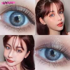 UYAAI 2023 Lensa Kontak Warna DNA Baru Murid Hijau 1 Pasang Lensa Berwarna  Cantik Lensa Hitam Lensa Mata Berwarna Alami