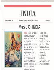 India is older than china according to the already proven evidence found in the indus vally which lies between india and pakistan. India Ppt India Www Dailynews Com The World U2019s Favourite Newspaper Since 2014 Music Of India India Is The Largest Country In South Asia Its Music Is Course Hero