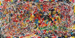 He was widely noticed for his technique of pouring or splashing liquid household paint onto a horizontal surface (drip technique), enabling him to view and paint his canvases from all angles. Contemporary Art Mixed Media On Canvas Flowers Of Beautiful Color Tribute Jackson Pollock Juan Jose Garay