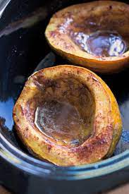 How To Cook Acorn Squash In The Slow Cooker Recipe Recipes Slow Cooker Holiday Recipes Cooker Recipes