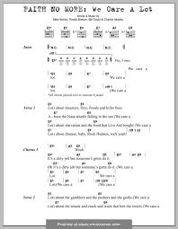 Lyrics © spirit music group, big thrilling music, kobalt music publishing ltd. We Care A Lot Faith No More By B Gould C Mosley M Bordin R Bottum On Musicaneo