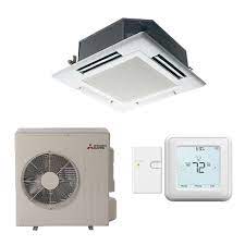 Dual 2 zone 9000 12000 ductless mini split ceiling cassette air conditioner heat pump energy star rated multi sophia series 16 $2,508.00 $ 2,508. Mitsubishi 18 000 Btu Heat Pump Ductless Mini Split With Ceiling Cassette 20 7 Seer